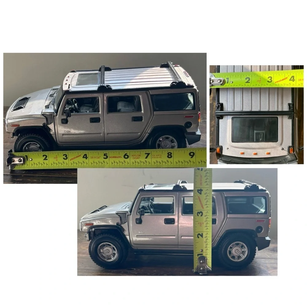 🎒BTS SALE📚 Maisto Premiere Edition Silver Hummer H2 SUV [1:18 Scale]
